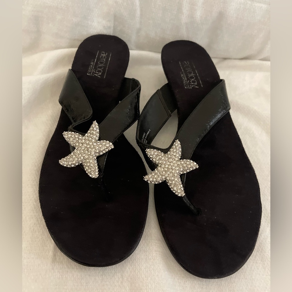 Aerology by Areosoles woman’s starfish heeled sandal size 7M